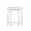 Claridge 26" Backless Indoor Counter Stool, White Finish with White Faux Leather, Includes 1 Stool