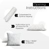 18 x 18 Handcrafted Cotton Accent Throw Pillows, Woven Lined Design, Set of 2, Black, Gray, Beige