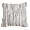 18 x 18 Handcrafted Cotton Accent Throw Pillows, Woven Lined Design, Set of 2, Black, Gray, Beige