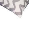 20 x 20 Modern Square Cotton Accent Throw Pillow, Simple Chevron Pattern, Gray, White