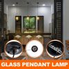 Black Pendant Lighting for Kitchen Island Modern Glass Shade Pendant Light