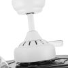 Modern 42 in. Indoor Matte White Retractable Blades Ceiling Fan with Light Kit and Remote Control