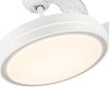 Modern 42 in. Indoor Matte White Retractable Blades Ceiling Fan with Light Kit and Remote Control