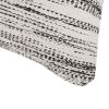 18 x 18 Handcrafted Cotton Accent Throw Pillows, Woven Lined Design, Set of 2, Black, Gray, Beige