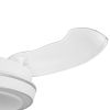 Modern 42 in. Indoor Matte White Retractable Blades Ceiling Fan with Light Kit and Remote Control