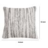 18 x 18 Handcrafted Cotton Accent Throw Pillows, Woven Lined Design, Set of 2, Black, Gray, Beige