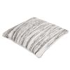 18 x 18 Handcrafted Cotton Accent Throw Pillows, Woven Lined Design, Set of 2, Black, Gray, Beige