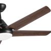 48 in. Integrated LED Indoor Brown Ceiling Fan with Light Kit and Remote Control