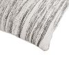 18 x 18 Handcrafted Cotton Accent Throw Pillows, Woven Lined Design, Set of 2, Black, Gray, Beige