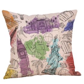 Tourism Theme Summer Beach Sofa Pillow Cases (Option: 3 Style-4x45cm)