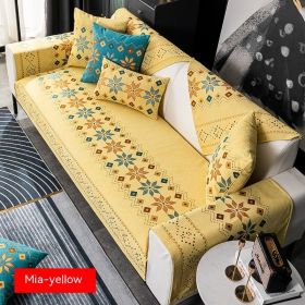 Bohemian Sofa Cushion Four Seasons Universal Chenille Non-slip Cover (Option: Yellow-70 × 210)