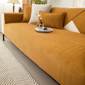 Non-slip All-inclusive Universal Cover Chenille Light Luxury High-end Cushion Cover Towel (Option: Khaki-70 × 120)