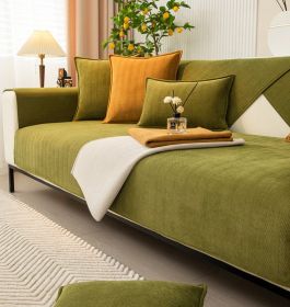 Non-slip All-inclusive Universal Cover Chenille Light Luxury High-end Cushion Cover Towel (Option: Matcha Green-90 × 240)
